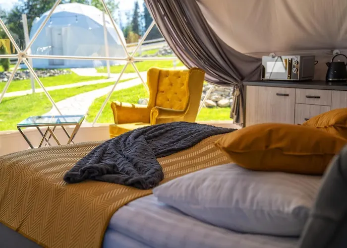 Luksusowy namiot Mountain Glamp & Jacuzzi Zakopane
